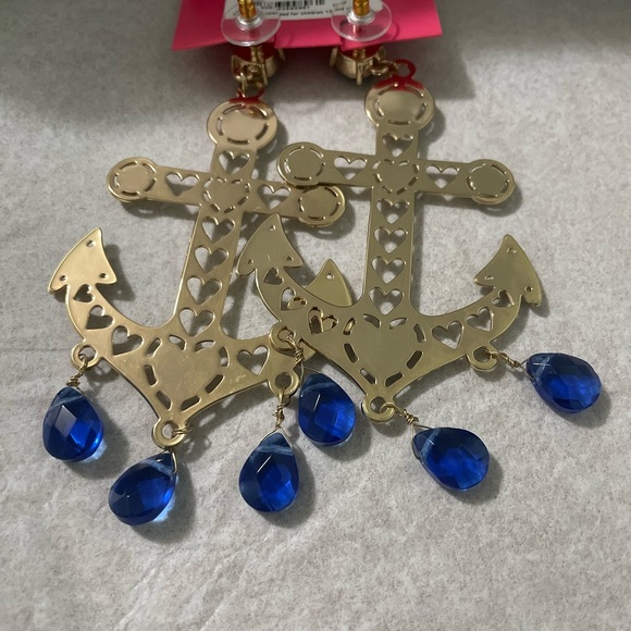 Betsey Johnson anchor earrings! Vintage! - Picture 2 of 2